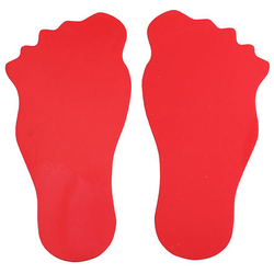 Feet značka na podlahu červená