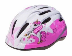 Rebel dětská cyklistická helma bílá-růžová