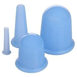 Cups 4Pack masážní silikonové baňky modrá